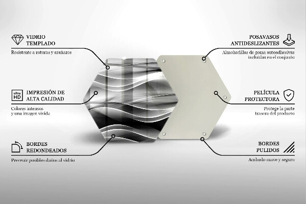 Tagliere in vetro Linee delicate di astrazione