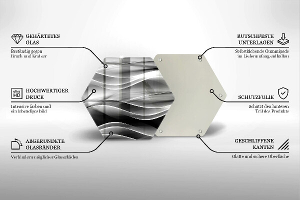 Tagliere in vetro Linee delicate di astrazione