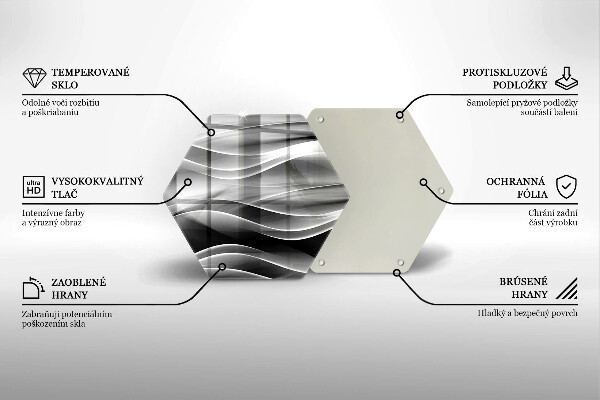 Tagliere in vetro Linee delicate di astrazione