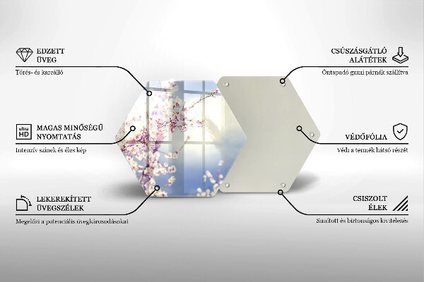 Tagliere in vetro Albero fiorito