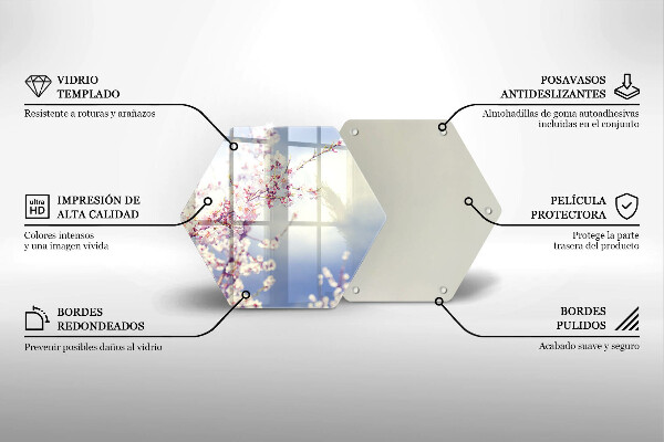 Tagliere in vetro Albero fiorito