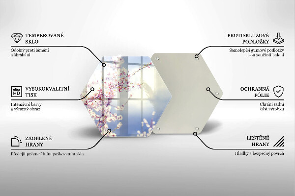 Tagliere in vetro Albero fiorito