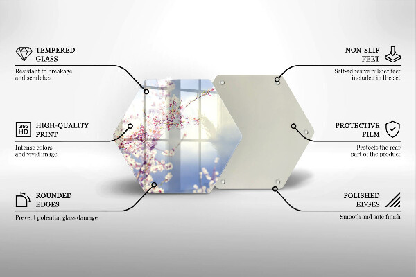 Tagliere in vetro Albero fiorito