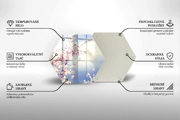 Tagliere in vetro Albero fiorito