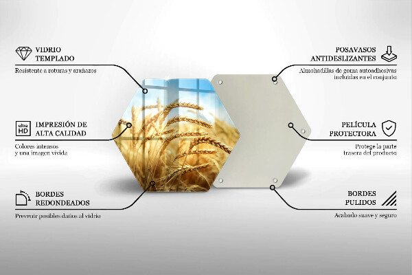 Tagliere in vetro Spighe di cereali nel campo