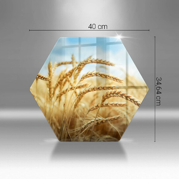 Tagliere in vetro Spighe di cereali nel campo