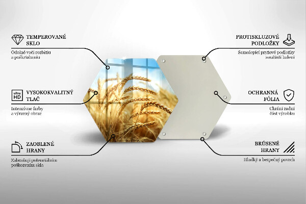 Tagliere in vetro Spighe di cereali nel campo