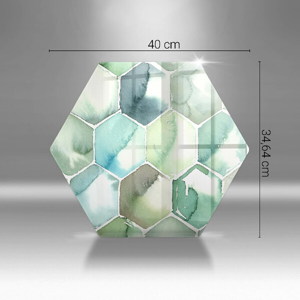 Tagliere in vetro Esagoni dell'acquerello