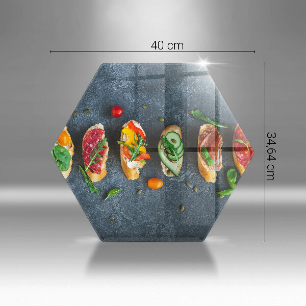 Tagliere in vetro temperato Panini Colorati