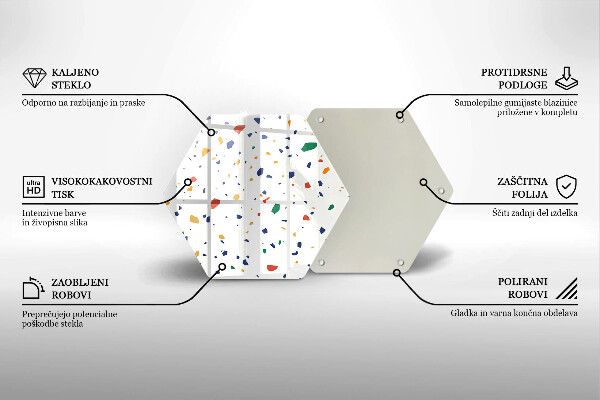 Tagliere in vetro temperato Gres colorato