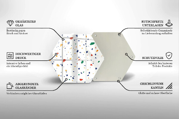 Tagliere in vetro temperato Gres colorato