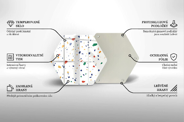 Tagliere in vetro temperato Gres colorato