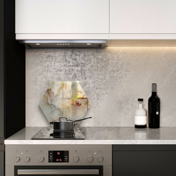 Tagliere in vetro temperato Struttura in marmo con oro