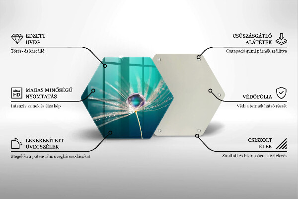 Tagliere in vetro temperato Rugiada su un dente di leone