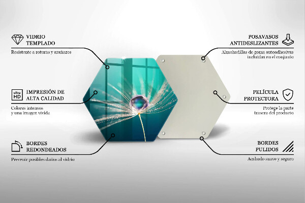 Tagliere in vetro temperato Rugiada su un dente di leone