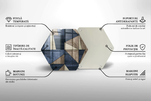 Tagliere in vetro temperato Astrazione geometrica