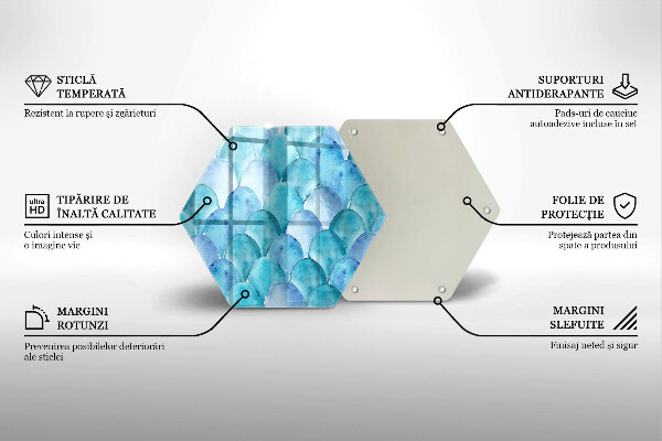 Tagliere in vetro temperato Scaglie di acquerello