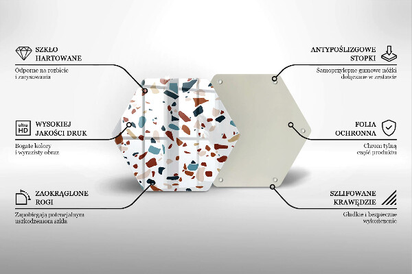 Tagliere in vetro temperato Pietra decorativa