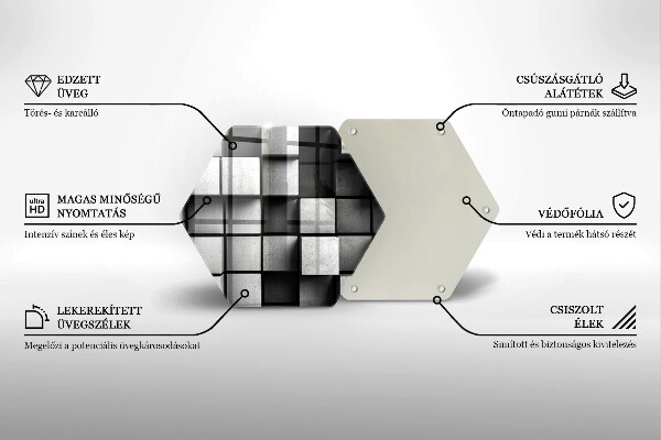 Tagliere in vetro temperato Sfondo di geometria 3D