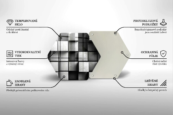 Tagliere in vetro temperato Sfondo di geometria 3D