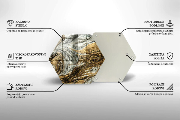 Tagliere in vetro temperato Ricca astrazione