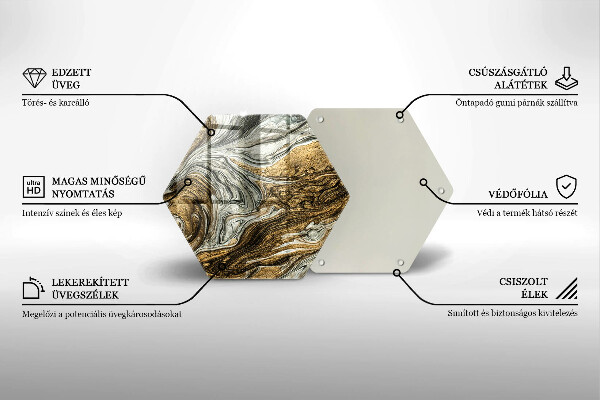 Tagliere in vetro temperato Ricca astrazione