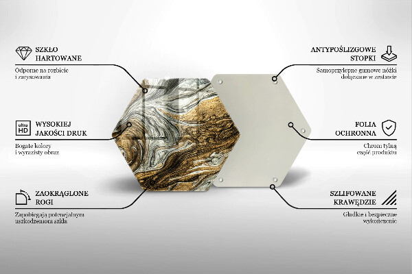 Tagliere in vetro temperato Ricca astrazione