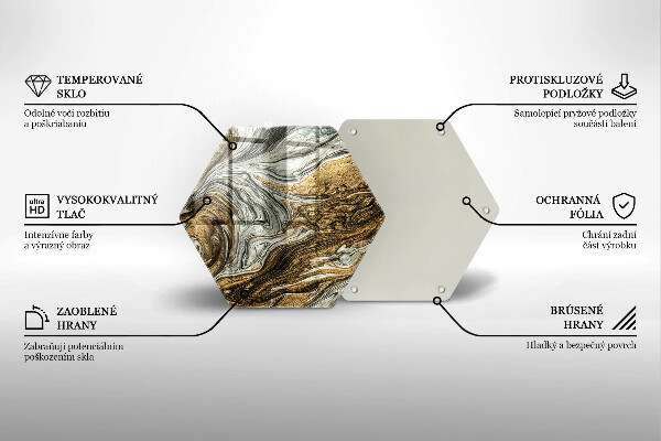 Tagliere in vetro temperato Ricca astrazione