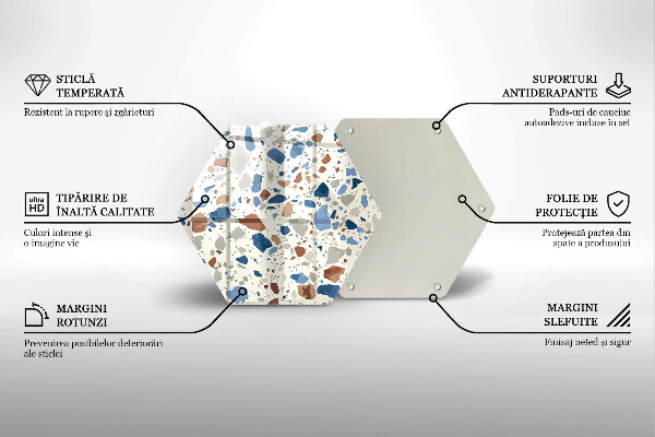 Tagliere in vetro temperato Gres decorativo