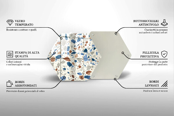 Tagliere in vetro temperato Gres decorativo