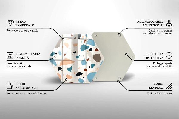 Tagliere in vetro temperato Gres decorativo