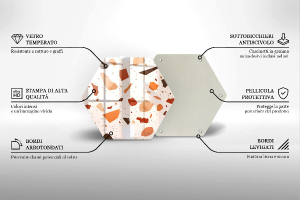 Tagliere in vetro temperato Gres decorativo