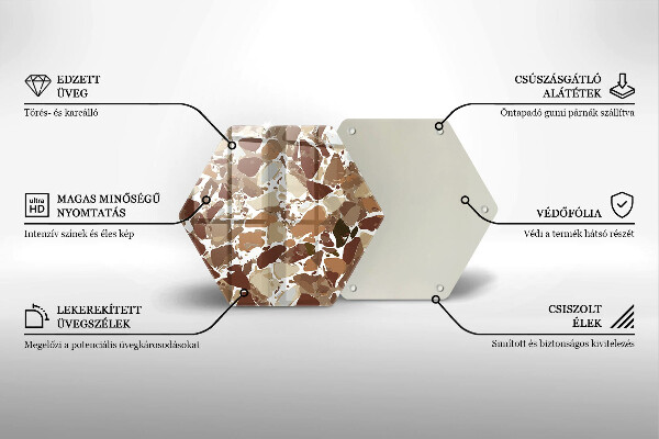 Tagliere in vetro temperato Macchie decorative per pietra