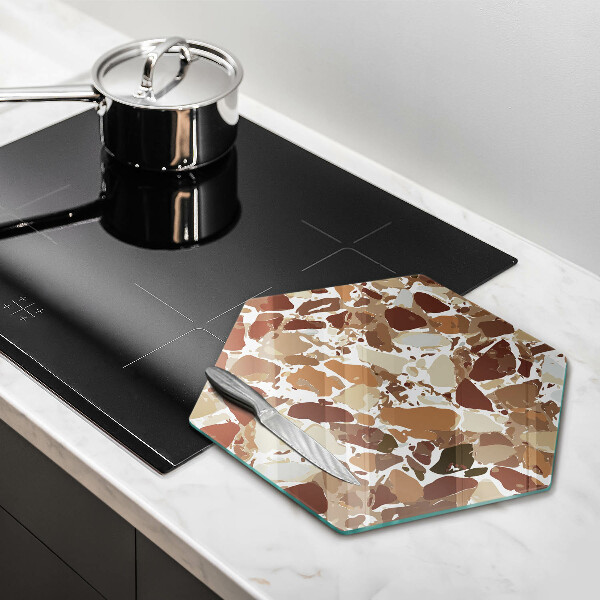 Tagliere in vetro temperato Macchie decorative per pietra