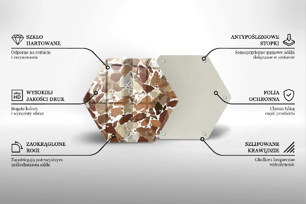 Tagliere in vetro temperato Macchie decorative per pietra