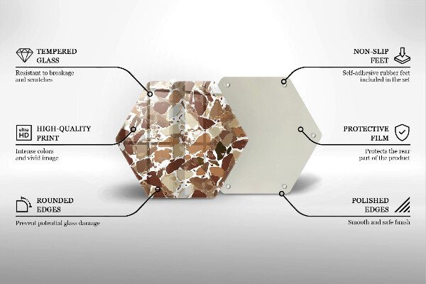 Tagliere in vetro temperato Macchie decorative per pietra