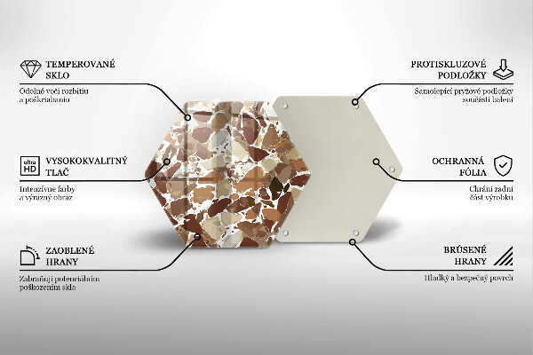 Tagliere in vetro temperato Macchie decorative per pietra