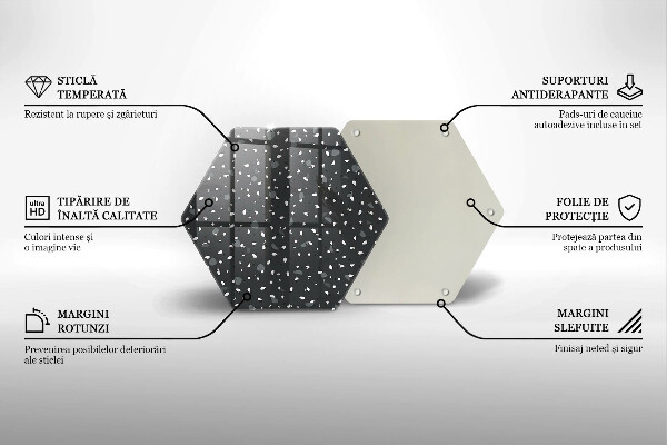 Tagliere in vetro temperato Pietra decorativa