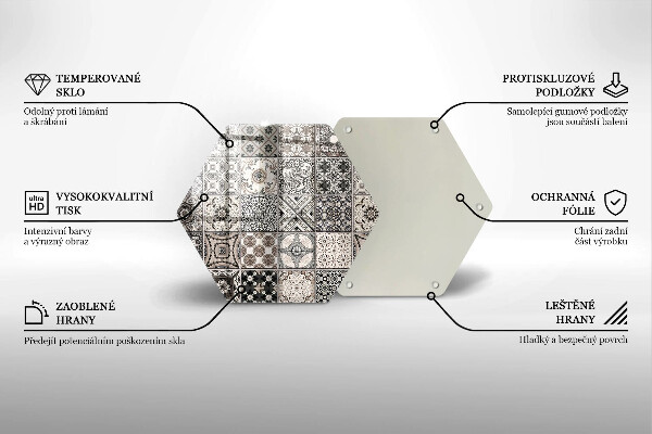 Tagliere in vetro Piastrelle decorative