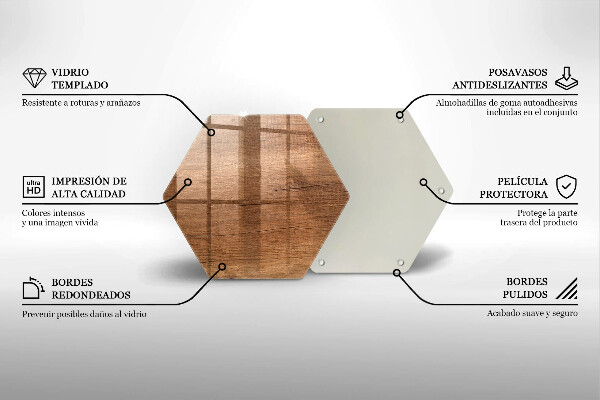 Tagliere in vetro Struttura del legno