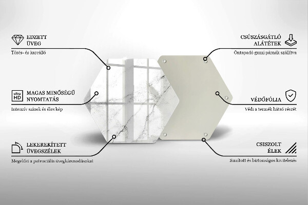 Tagliere in vetro Elegante struttura in marmo