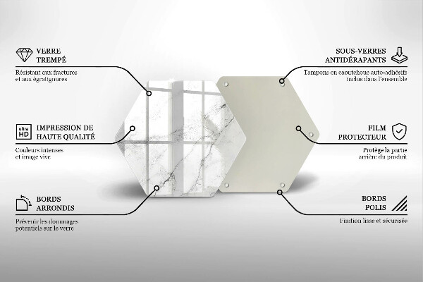 Tagliere in vetro Elegante struttura in marmo