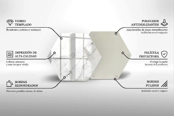 Tagliere in vetro Elegante struttura in marmo