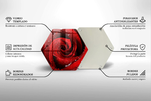 Tagliere in vetro Petali di fiori di rosa