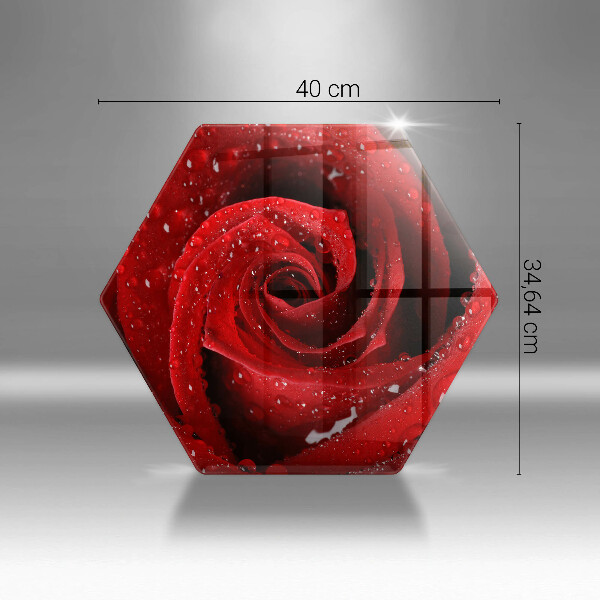 Tagliere in vetro Petali di fiori di rosa