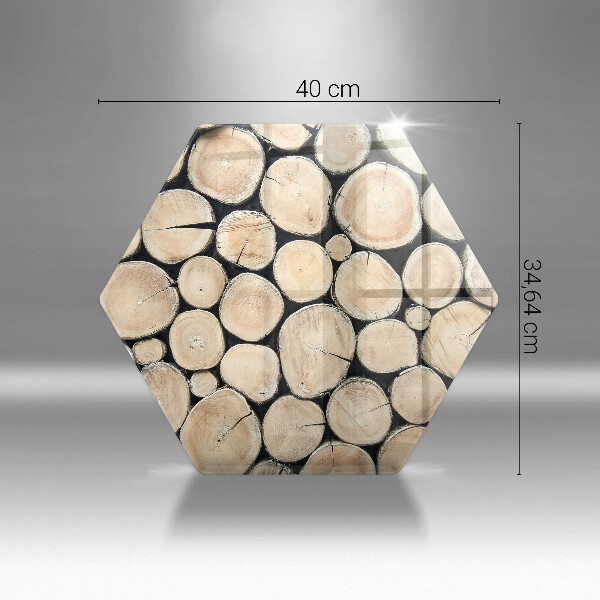 Tagliere in vetro Tronchi d'albero in legno