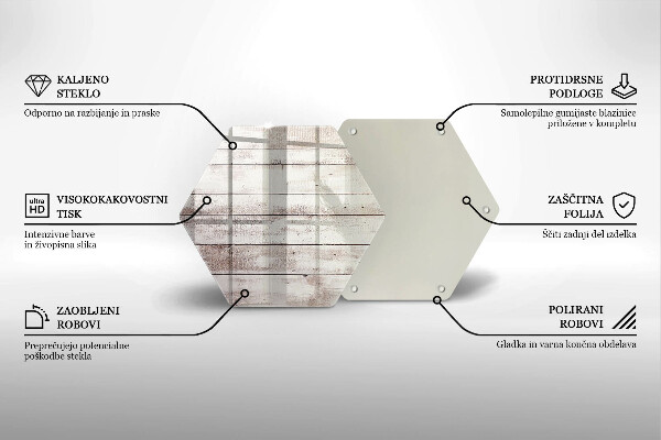 Tagliere in vetro Vecchie tavole di legno
