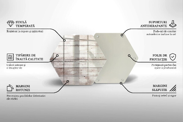 Tagliere in vetro Vecchie tavole di legno
