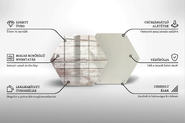 Tagliere in vetro Vecchie tavole di legno