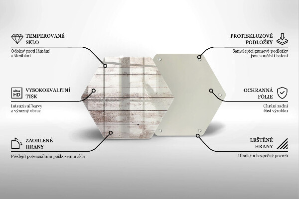 Tagliere in vetro Vecchie tavole di legno